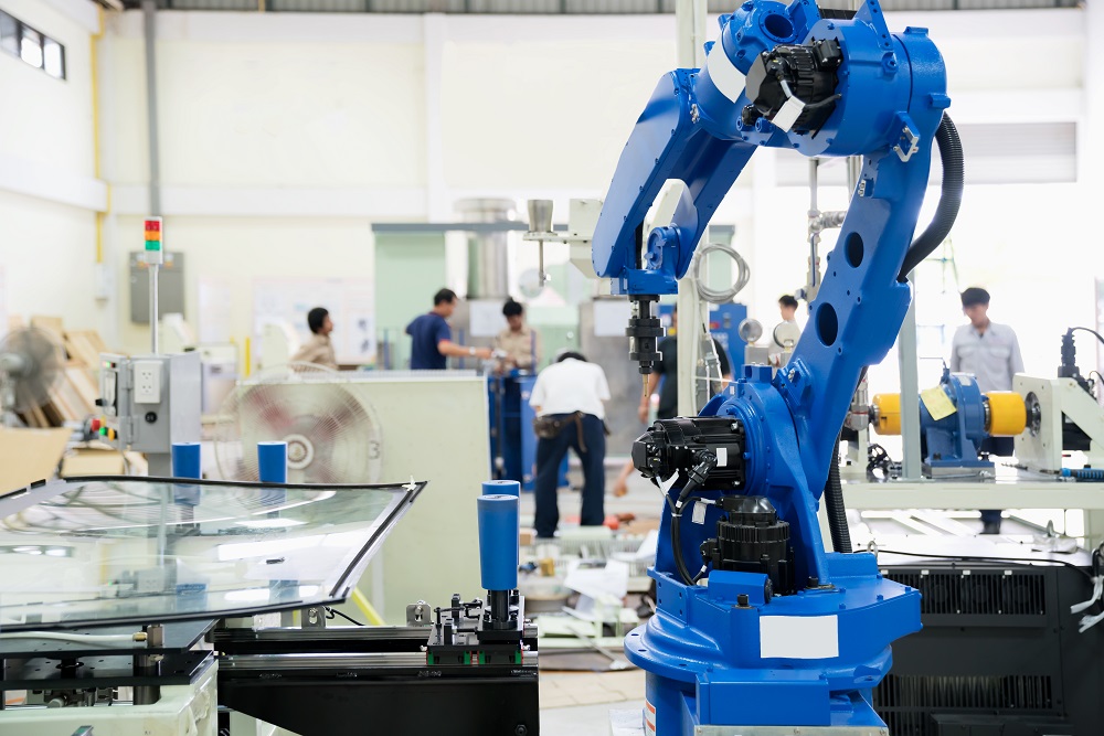 ilustrasi pengelasan collaborative robot