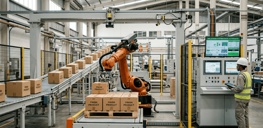 Ketergantungan operator pada robot palletizing Ketergantungan operator pada robot palletizing