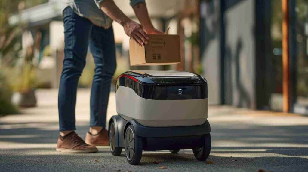 Penggunaan robot AGV